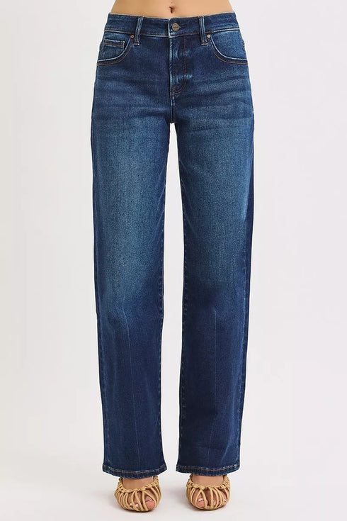 RISEN Mid Rise Wide Baggy Jeans