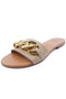 Lexi Gold Chain Slide Sandal
