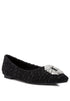 Aria Jewel Buckle Tweed Flats