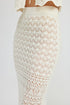 FITTED CROCHET MAXI SKIRT WITH SLIT