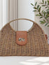 Straw Woven Adjustable Strap Crossbody Bag