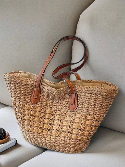 Woven Straw Shoulder Bag