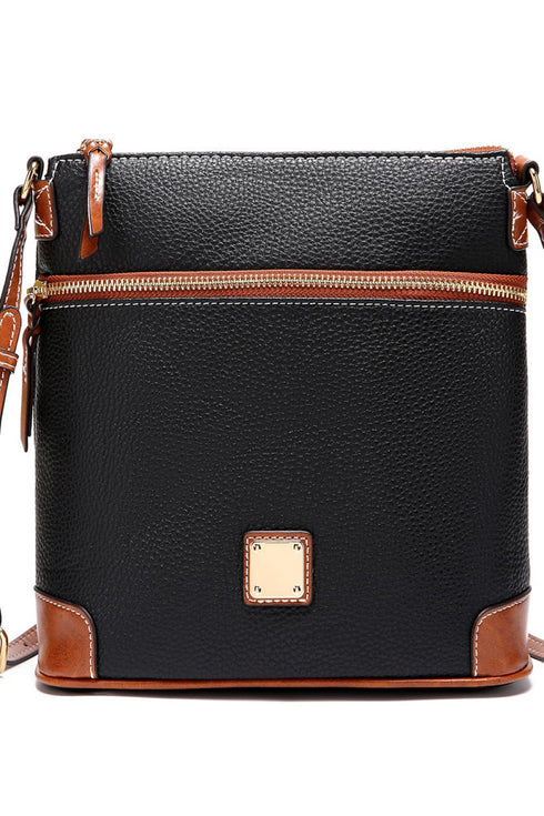 Classic Faux Leather Crossbody Bag