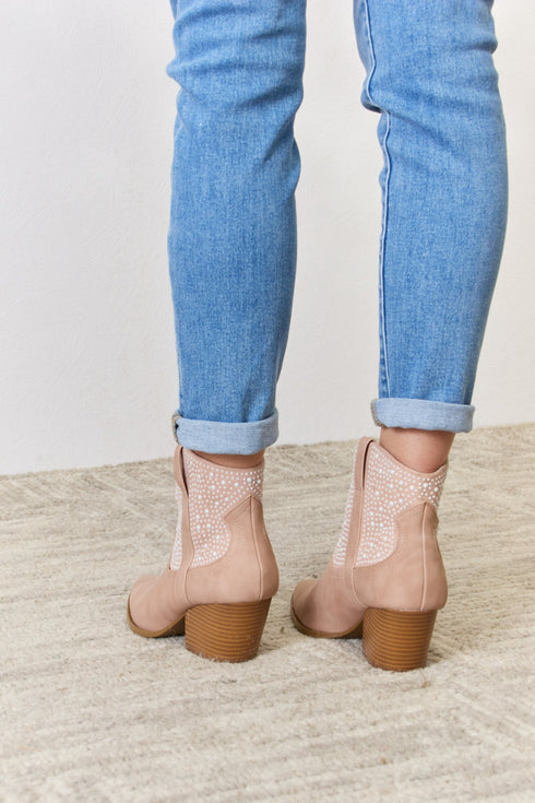 Rhineestone Ankle Cowgirl Booties