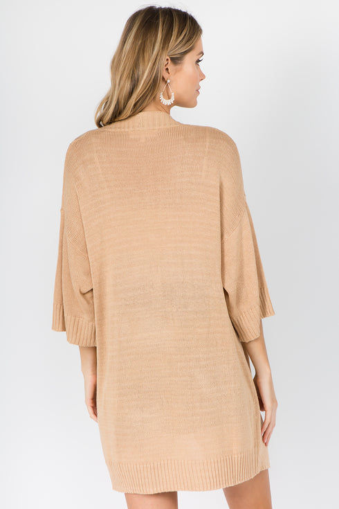 Just In Case Knit Camel Cardigan
