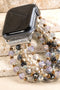 Luxury Gray Glass Bead Apple Watch Band