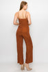 Polka Dot Bow Rust Jumpsuit