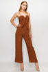 Polka Dot Bow Rust Jumpsuit