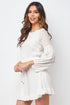 Long Sleeve Peasant Off-White Dress