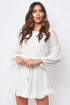 Long Sleeve Peasant Off-White Dress
