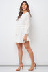 Long Sleeve Peasant Off-White Dress