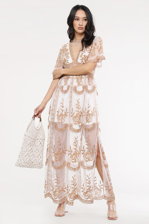 Multi-Colored Boho Dress