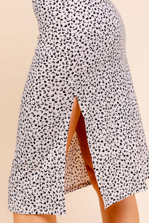 Small Leopard Print Midi Dress