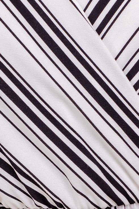 Striped Black and White Jumpsuit