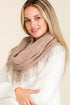 Taupe Fringe Infinity Scarf