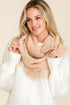 Cream Fringe Infinity Scarf