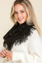 Black Fringe Infinity Scarf