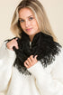 Black Fringe Infinity Scarf