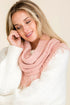 Pink Fringe Infinity Scarf