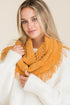 Mustard Fringe Infinity Scarf