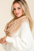 Cream Fringe Infinity Scarf