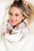 Lilac Plaid Faux Fur Infinity Scarf
