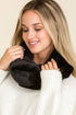 Black Faux Fur Infinity Scarf
