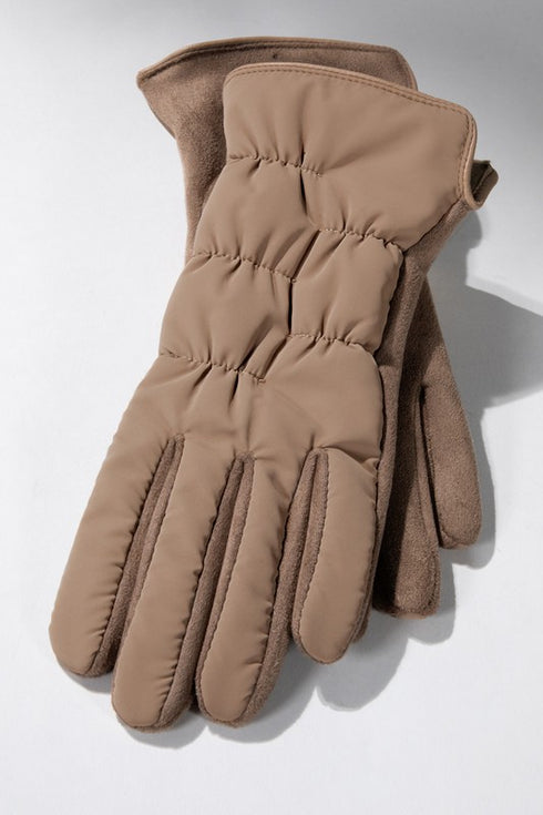 Khaki Soft Suede Premium Gloves
