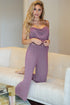 Take It Easy Mauve Cowl Neck and Pants Loungewear Set
