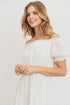 Blissful Flowerchild Off-Shoulder Puff Sleeve White Dress