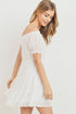 Blissful Flowerchild Off-Shoulder Puff Sleeve White Dress
