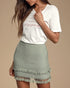 Sweet Lovely Sage Woven Mini Skirt