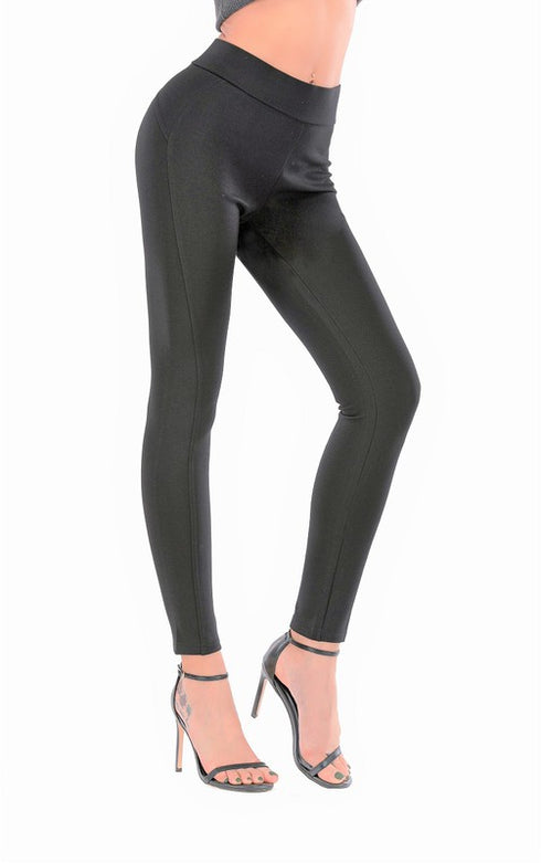Stretchy High Waist Black Leggings