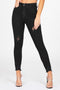 Vintage Dream Distressed Ankle Black Jeans