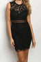 Lace Sweetheart Black Dress