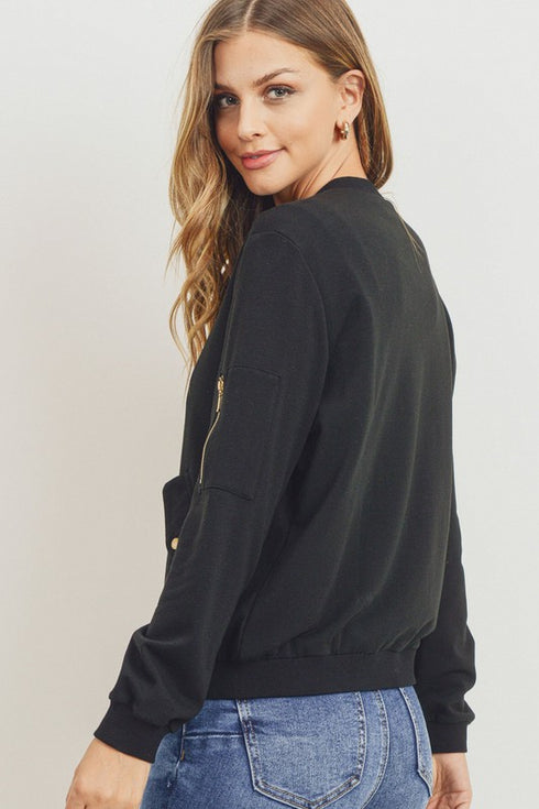 Street Chic Black Bomber Jacket