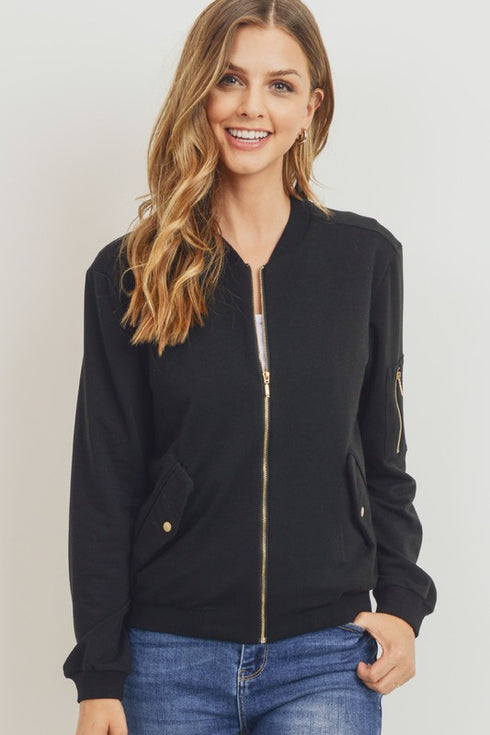 Street Chic Black Bomber Jacket