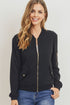 Street Chic Black Bomber Jacket