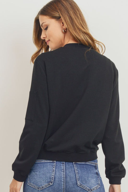 Street Chic Black Bomber Jacket