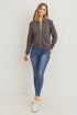 Street Chic Ash Olive Bomber Jacket