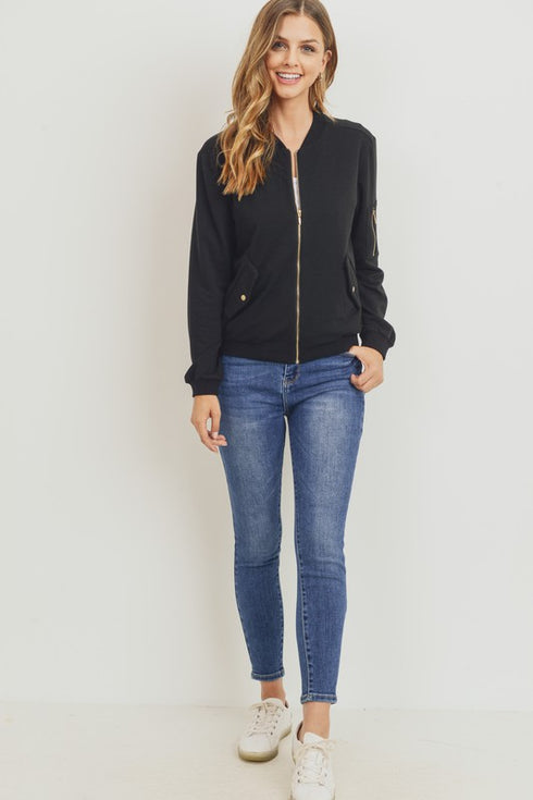 Street Chic Black Bomber Jacket