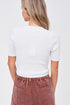 Innocence Light Cream Ribbed Knit Top