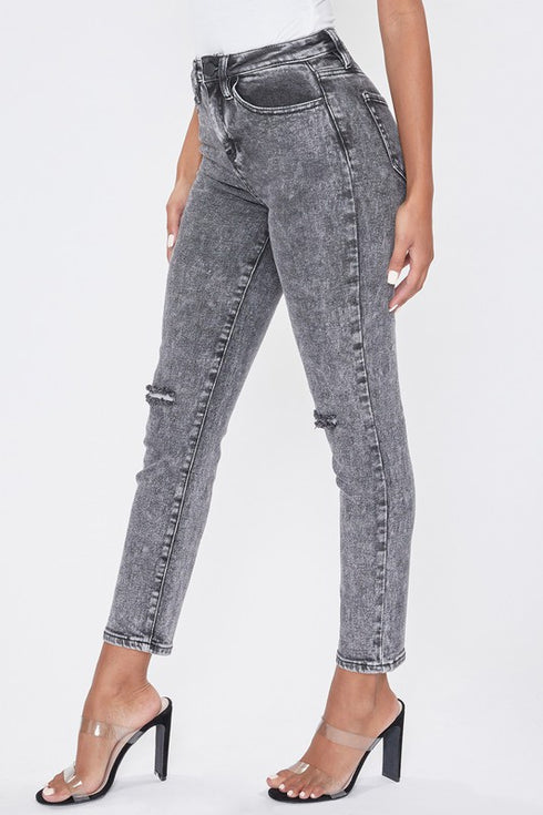 Faded Dream Distressed Knee Grey Jeans