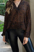 Burnout Spotted Snake Mesh Blouse