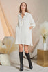 Madeline Ivory Shirt Dress