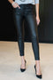 Black Faux Leather Skinny Jeans
