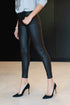 Black Faux Leather Skinny Jeans