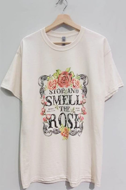 Western Rose Oversized Graphic Tee