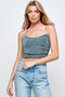 Ocean Seagreen Bustier Crop Top