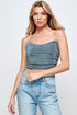 Ocean Seagreen Bustier Crop Top